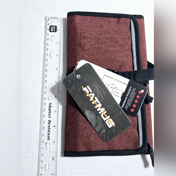 FATMUG Polyester Travel Organizer Bag For Small Electronic & Accessories Maroon - Picture 7 of 8